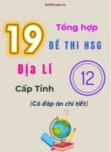 Tổng hợp 19 đề thi HSG Địa lí Lớp 12 cấp Tỉnh (Có đáp án chi tiết)